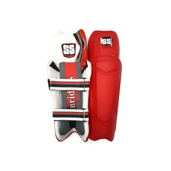 SS Dragon Wicket Keeping Leg Guard BLACK RED NAVAY & GREEN - Image 3